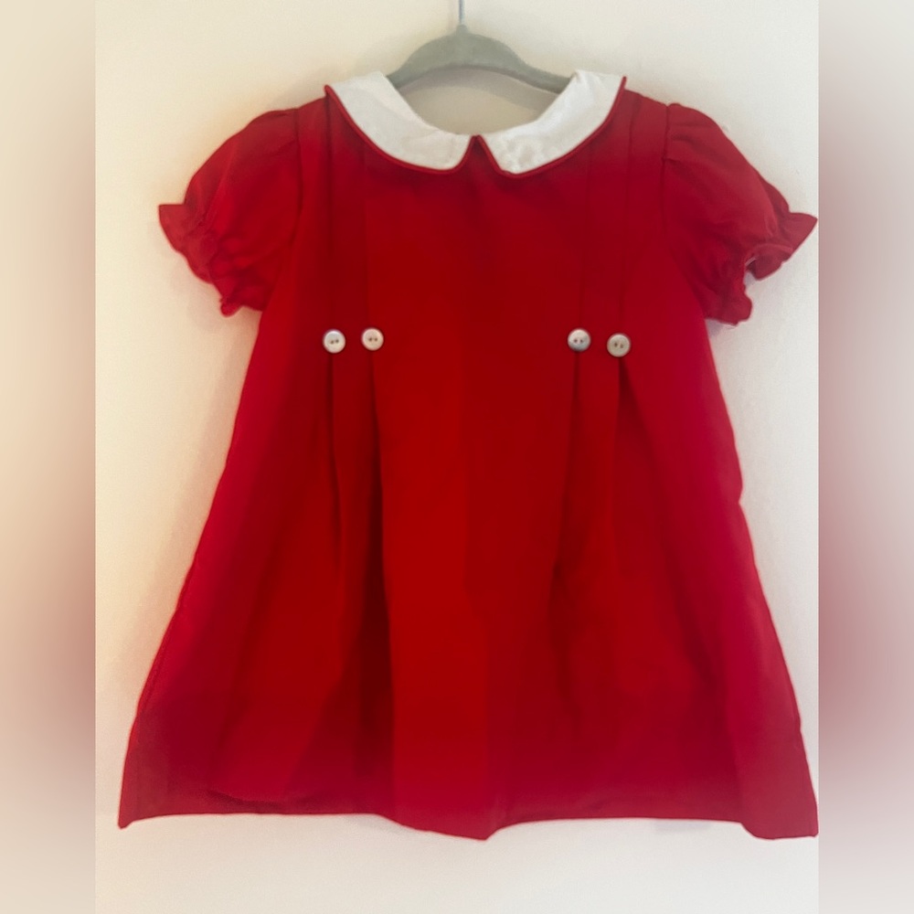 The Oaks Red Cotton Toddler Dress